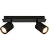 BRILONER - Plafoniera orientabile, attacco GU10, max 9 W, faretti soffitto, lampada soffitto, plafoneria, plafoniere, camera da letto, faretto, faretti cucina, 32 cm, Nero