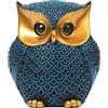 Artpaul Decorazioni per la casa, piccoli oggetti decorativi per mensole, statuette di gufi, decorazioni per la casa, ufficio, regali per gli amanti dei gufi (blu)