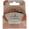 Invisibobble Scrunchies per capelli raso nero e dorato x2 Sprunchie Slim - Elastico per capelli scrunchie con un elastico a spirale all´interno in raso