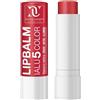 NATUR UNIQUE LIPBALM IALU5 COLOR rosso - Balsamo per le labbra idratante, colorante, illuminante al gusto di vaniglia