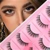 SanKristo Manga Ciglia Finte Cluster in Striscia, 5 Paia di Ciglia Finte a Striscia Cat Eye da Indossare Nel Kit di Extension Ciglia, Ciglia Fluffy C Curl Thick Lash per Principianti, 9-15 Mm