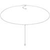 Elli Collana Ladies Choker Y-chain drop ball boho in argento 925