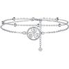 Lydreewam Bracciale Celtico Donna Argento 925 Triskele Bracciale Doppio Compleanno Festa della Mamma Regalo di Amicizia per Lei Mamma Moglie Amici, Regolabile 17+4 cm