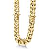 Bestyle Collana da uomo in filo spinato catena a maglia barbazzale spine in acciaio inox Hip-Hop Punk gotico gioielli cubani catena di estensione da uomo