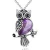 Sahoottie Collana di cristallo gufo