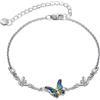 VONALA Claddagh/trifoglio/girasole/viola/farfalla/sirena/gatto/luna/tartaruga marina/coccinella/croce/cuore bracciale in argento sterling 925 gioielli gioielli gioielli da donna, Normal, Argento
