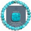 SIMPLÍ BASIC Braccialetto naturale per guarigione dei chakra, braccialetto con pietra preziosa da 6 mm, braccialetto con cristalli per donne e braccialetti da uomo, fortuna, Pietra, turchese