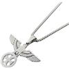 Generisch Collana con ciondolo a forma di aquila regna, con croce di ferro, in argento, comoda da indossare, per uomo e donna