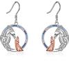 YAFEINI Orecchini Dragon Regali per Ragazze Donne Argento Sterling Ragazza e Dragon Orecchini Pendenti Queen Princess Stroking Dragon Gioielli Regali