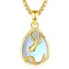 INFUSEU Collana Serpente Cristal 18K Oro Collane Cristallo Animale Ciondolo Pietra di Luna Gioielli Ciondolo Yoga Fortunato Gotico Regalo per Le Donna Uomo