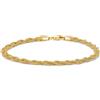 OROVI Bracciale Donna Argento 925 placcato oro 18kt Bracciale 19 cm, Made in Italy, gioiello anallergico confezionato in un elegante astuccio portagioie