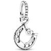 PANDORA Passions Ciondolo a forma di ferro di cavallo e cuore in argento Sterling con zirconia cubica trasparente