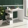 Komodee Scrivania SOLA - Capiente - Bianco - Larghezza 120 cm, Altezza 73 cm, Profondità 59 cm