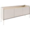 Selsey Mobile TV Moderno Design Minimalista Tortora 140 cm Mobile Porta TV Soggiorno Opaco con Gambe Metalliche, Ripiani Spaziosi Prodotto in Polonia