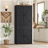 hefoths Credenza Cucina Alta, Mobile Dispensa Cucina, 4 Ante e 1 Cassetti | Mobile Soggiorno Salvaspazio in Legno per Camere da Letto, Sale da Pranz, 180×75×39 cm, Bianco/Nero