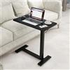 PUNCIA Tavolino da Divano con Ruote Bloccabili 68x40cm Scrivania per Computer Laptop Desk Medico Mobile Tavolo da Letto Porta Computer Regolabile in Altezza 66-100cm per Ufficio e Casa (Nero)
