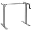 Maclean Scrivania, regolazione manuale dell'altezza, senza piano, per lavorare in piedi e seduti, max 60 kg, altezza massima 120 cm, MC-790NG