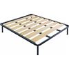 Reti D'Amora Rete Letto Singolo 80x190 con Doghe larghe in Legno, Rete Ortopedica con Struttura in Ferro e Piedi Smontabili, Robusta - Per Tutti i Materassi, Made in Italy (120x190 con 1 rinforzo)