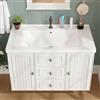 NADEUSAK Mobile sottolavabo sospeso con 3 cassetti, molto spazio, armadio da bagno con lavandino, bianco, 81 x 50,3 x 47,5 cm