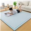 Generico Materasso Da Pavimento Giapponese Materasso Futon, Materassino Tatami Letto Da Pavimento Pieghevole Arrotolabile For Campeggio, Camera Degli Ospiti For Adulti(Light blue,200x220)