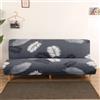 WWQQKJ Copridivano Futon senza braccioli, elasticizzato, pieghevole, per divano letto pieghevole da 2-3 posti, senza braccioli(Foglie Di Piume)