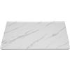 UHDUIG Tavolo pieghevole da parete 80x50cm bianco, struttura MDF e metallo con collegamento pop-up, salvaspazio per ufficio, casa e studio