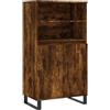 JHQHSM Credenza Mobile credenza Armadietto Organizzatore Mobile Contenitore Con scaffale Adatto per il soggiorno la cucina la sala da pranzo e il corridoio Rovere Fumo 60x36x110 cm in Legno Multistrato
