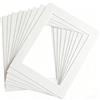 xzhouhe 10 pezzi passepartout, dimensioni esterne 20 x 25 cm, dimensioni interne 15 x 20 cm, colore bianco, per presentazioni di foto, immagini, stampe artistiche