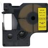 BROVACS Nastro per etichette nero su giallo, compatibile con DYMO D1 43618, 6 mm, OPA2018, confezione da 1
