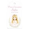 Generico Set 30 Tag Bomboniere Prima Comunione Personalizzate con Nome e Data - Etichette in Cartoncino Premium 250 g - Ideali come Segnaposto o Decorazioni per Bomboniere (BAMBINA BIONDA)