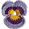 Handmade Spilla Viola del Pensiero all'Uncinetto Fatta a Mano - Spilla Floreale Lilla e Viola - Gioiello Botanico Donna