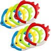 Carykon 8 Pezzi di 4 Colori Immersione Pesce Anello Piscina Giocattolo Immersione Recuperare Immersione Allenamento Pratica Pesce di Mare Anello Lancio Gioco