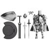 Generico Modello di action figure, figura robot di azione,Modello di azione del cavaliere medievale multi-giunto - Desktop mobile figurina decorazione con base staccabile per libreria, capezzale