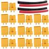 LINSYRC 10 Paia Connettore a Banana Bullet Amass XT-30 XT30U Maschio Femmina Spina per Batteria Lipo RC (XT30U)
