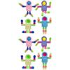 SUPVOX Giocattoli Robot Trasformabili 8 Pezzi in Plastica, Giocattoli Interattivi per Rilascio Creatività e Divertimento Durante di Gioco Stili multipli