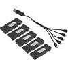 Shanrya RC Quadcopter Pezzi di Ricambio, Nero Leggero Sicuro Protezione da Sovraccarico Batteria al Litio Drone 3.7V 600mAH Batteria per JY019