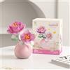 STEFUEWILL17 Set di costruzione di bouquet di fiori con vaso, fiori artificiali, blocchi di costruzione