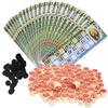 TOYANDONA Set Gioco Lotto Russo in Legno Diametro 2 Cm, Set da Bingo per Feste in Famiglia, Accessori Numeri per Giochi da Tavolo Adulti e Ragazzo Ragazza, per Eventi e Riunioni Familiari