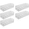 Bullets Playing Cards, Poker Chip Tray Set per 500 chip da poker, 5 vassoi con coperchi per 100 chips ciascuno, Telaio chip / vassoio trasparente acrilico