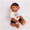 Hengluck Bambole Reborn Scimmia Realistico in Silicone Morbido Bambole Scimmia Maschio Bocca Magnetica Neonato per Bambinio 21 Pollici