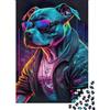 NFGOUEUAGVBk Cane Cool Puzzle 1000 Pezzi Adulti Paper Materiale Dog Trend Neon Decorazione Parete Educativo 70x50cm/1000pcs