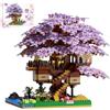 PyrrlicToy Set di Mattoncini Da Costruzione, 2229 Pezzi Fai Da Te Sakura, Albero Della Casa Dell'albero, Set Di Modelli per Bonsai, Decorazione per La Casa, Modulare Albero Di Ciliegio