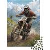 NFGOUEUAGVBk Puzzle carta 1000 pezzi motocross per adulti gara di montagna puzzle educativo in carta attività casa 38x26cm/1000pcs