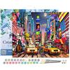 Figured'Art Dipingere con i Numeri con Telaio - Paint by Numbers Notte a Time Square, Passatempo per Adulti, Kit Completo, Hobby Creativi - Quadri fai da te 40x50cm Tela Già Incorniciata