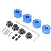 AMONIDA Ruota RC, Distanziale Ruota in Lega di Alluminio Diametro 12 Mm, Spessore 5,5 Mm 7 con Struttura Migliorata, Ideale per 1/10 Slash 4x4 Rustler (BLUE)