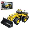 Reobrix Set di mattoncini da costruzione Bulldozer 22009, kit modello di veicolo ingegneristico per adulti, escavatore telecomandato con trazione integrale, regalo per adulti dai 14 +,1876 pezzi