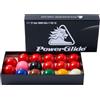 PowerGlide Set da Biliardo con 17 Palline, 10 Rossi, torneo, Diametro 37,5 mm, in Scatola