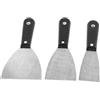 Ruilogod Pittore di lavoratori metallici nonlip Grip Putty SC Raper Spatula 3 in 1 tono in argento