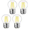 Linqzxz Lampadina LED E27 G45, 6W (sostituisce 60W), Lampadina LED 720 Lumen, Luce diurna 6500K, non dimmerabile, Classe di efficienza energetica E,lampadari e soggiorno, Confezione da 4
