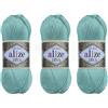 Alize Diva Filato a mano 100% Microfibra Acrilica Filato Alize Diva Effetto Seta Crochet Artigianato Pizzo Artigianato Lotto di 3 matasse 300 gr Colore 463 - Acqua Chiaro